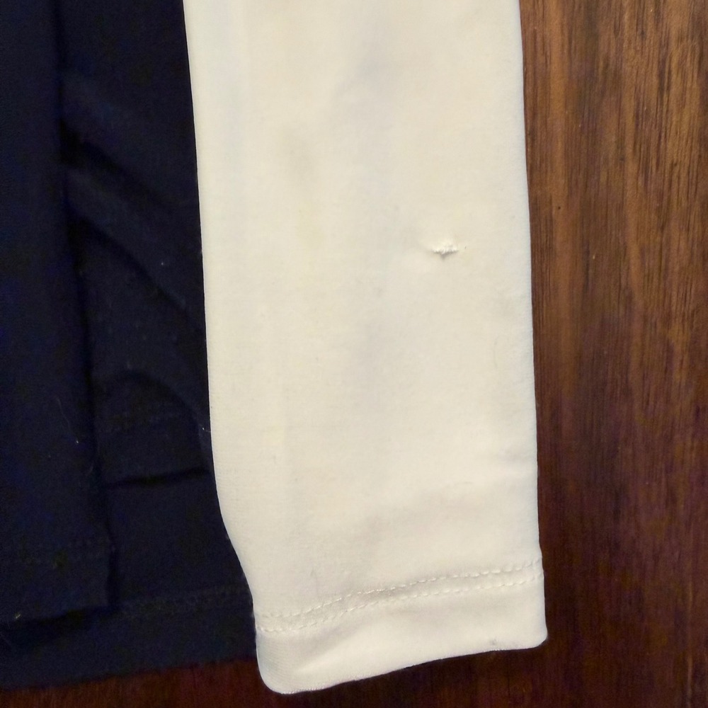 Lauren Ralph Lauren Dark Navy Cream Colorblock Maxi Gown 8 Long Sleeve Elegant - Picture 9 of 12